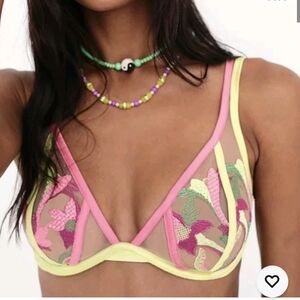 For Love And Lemons Floral Bra